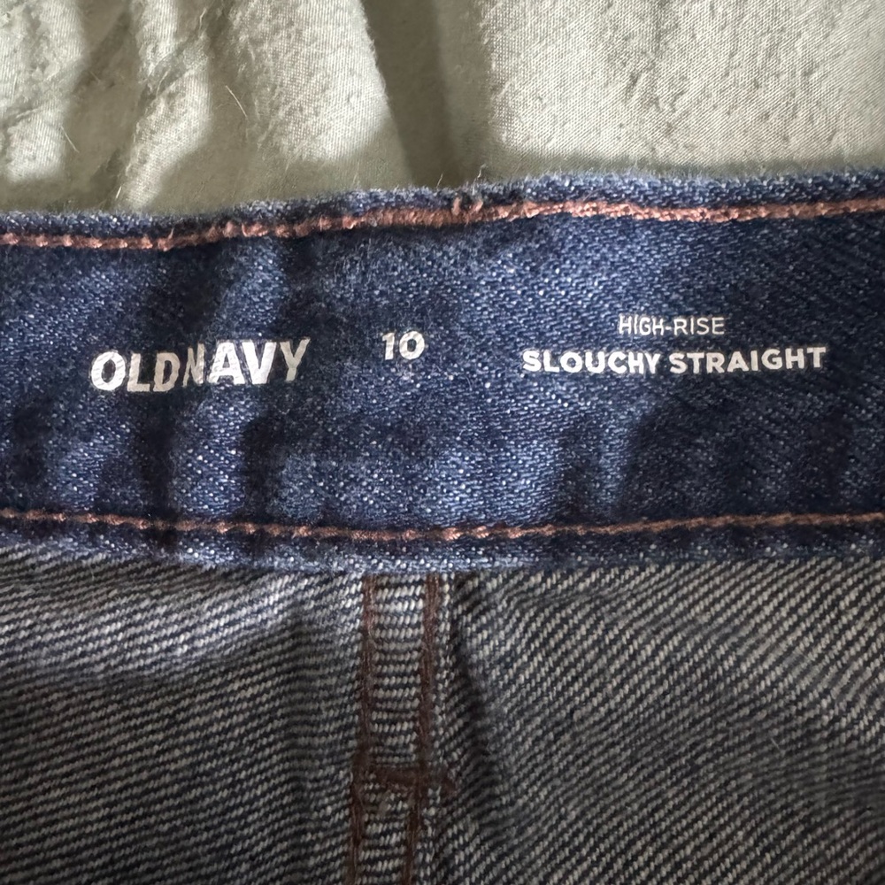 Old Navy High-Rise Slouchy Straight Jeans Size 10 - Picture 4 of 5